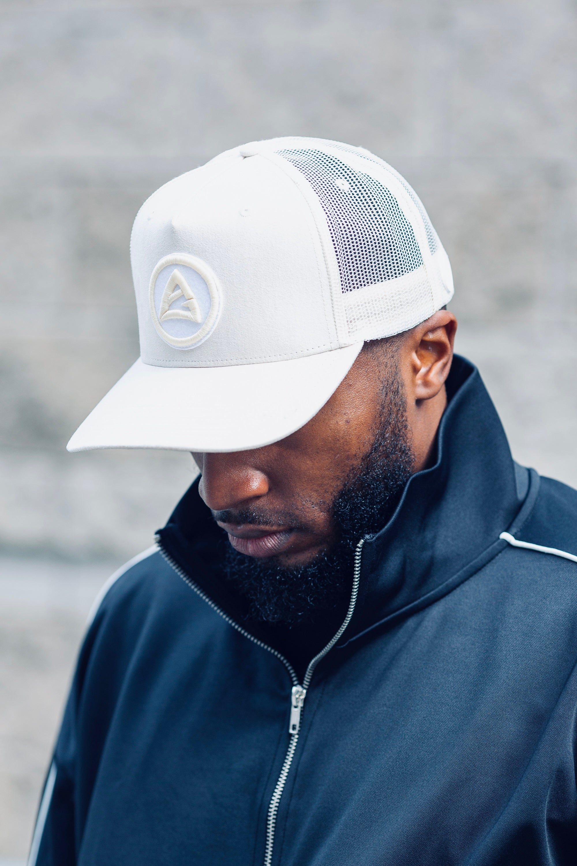 AJBXNG Suede Mesh Cap - White